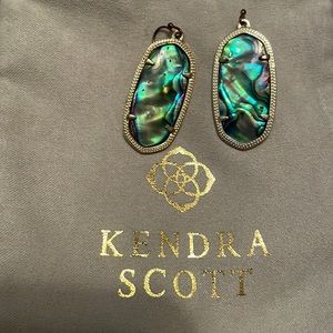 Kendra Scott Elle Gold Drop Earrings in Abalone Shell